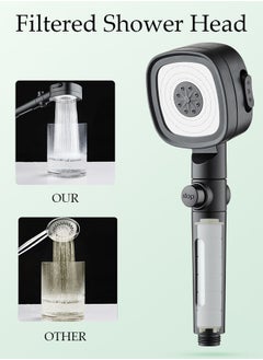 DUNISO Filtered Shower Head with Handheld, High Pressure Water Flow and Multiple Spray Modes Shower Head with Filter, Power Wash for Hard Water, Showerhead with ON/OFF Switch for Pets Bath  - Image 5