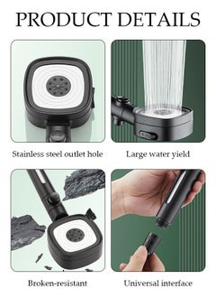 DUNISO Filtered Shower Head with Handheld, High Pressure Water Flow and Multiple Spray Modes Shower Head with Filter, Power Wash for Hard Water, Showerhead with ON/OFF Switch for Pets Bath  - Image 3