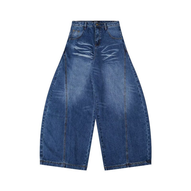 Unisex Classic Denim Jeans Loose Fit Daily Outdoor Wear - Image 1