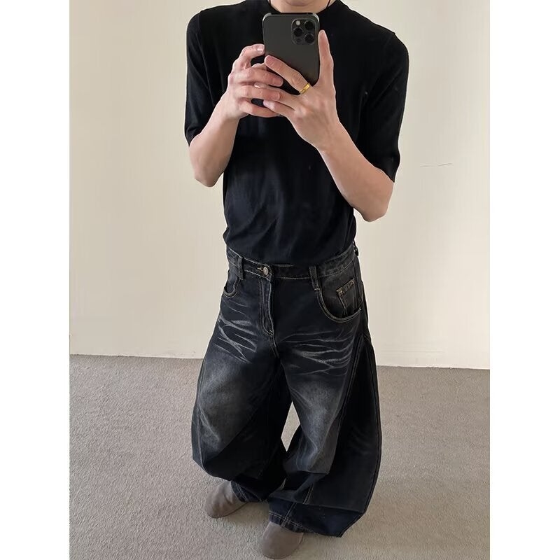 Unisex Classic Denim Jeans Loose Fit Daily Outdoor Wear - Image 5