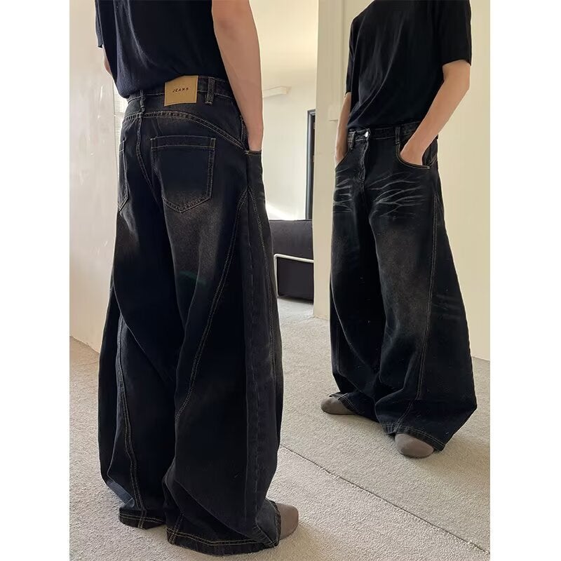 Unisex Classic Denim Jeans Loose Fit Daily Outdoor Wear - Image 3