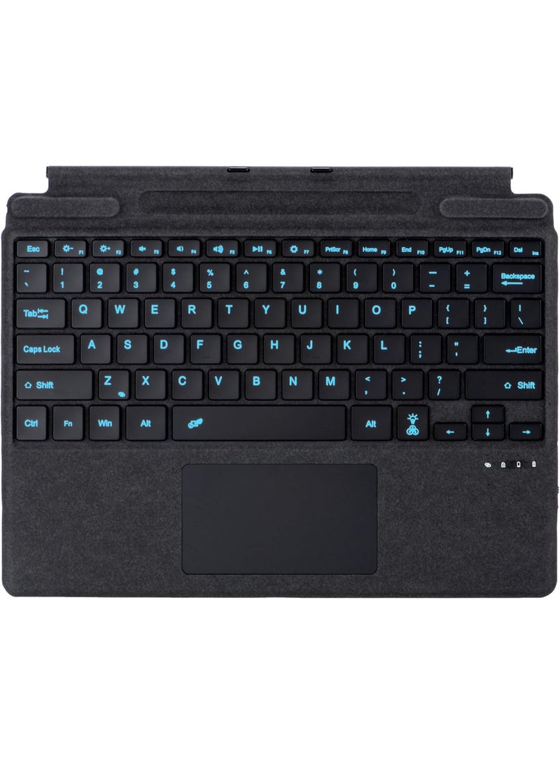 Type Cover for Microsoft Surface Pro 11 / Pro 10 / Pro 9 / Pro 8 / Pro X, 13 inch, Ultra Slim Wireless Bluetooch Keyboard with Touchpad (Black with Backlit) - Image 1