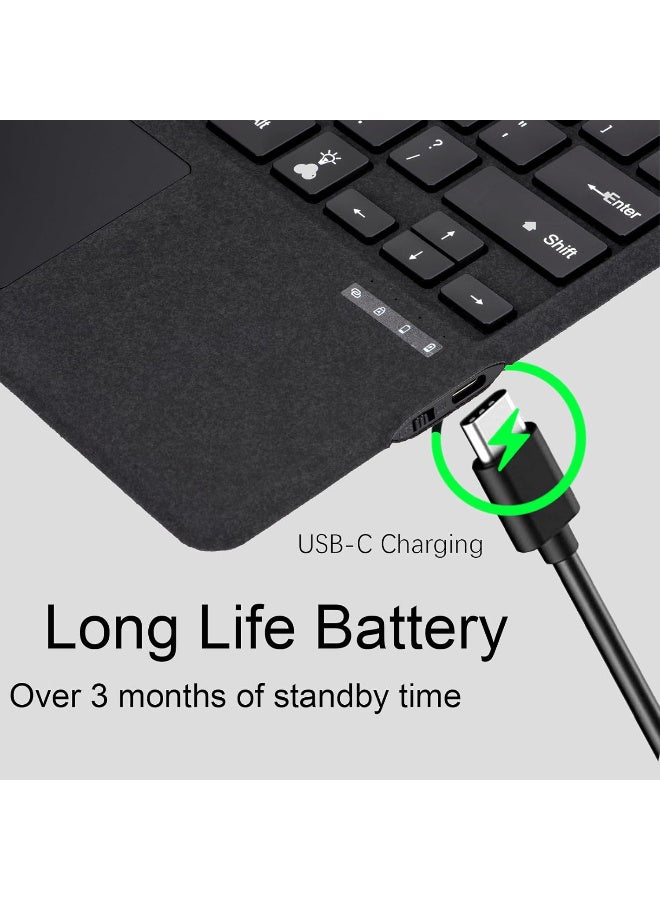 Type Cover for Microsoft Surface Pro 11 / Pro 10 / Pro 9 / Pro 8 / Pro X, 13 inch, Ultra Slim Wireless Bluetooch Keyboard with Touchpad (Black with Backlit) - Image 2