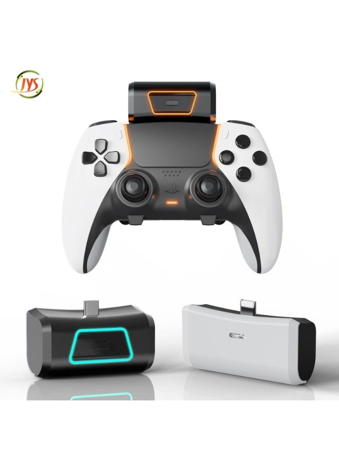 JYS Portable Power Bank for PS5 / PS5 DualSense Edge Controller Compact size for easy storage and carry-on use. Equipped with an extra 2000mAh lithium-ion battery to double your total battery capacity. Simple plug-and-play design, it directly connects to the port of your PS5 / PS5 Edge controller without complicated setup. - Image 1