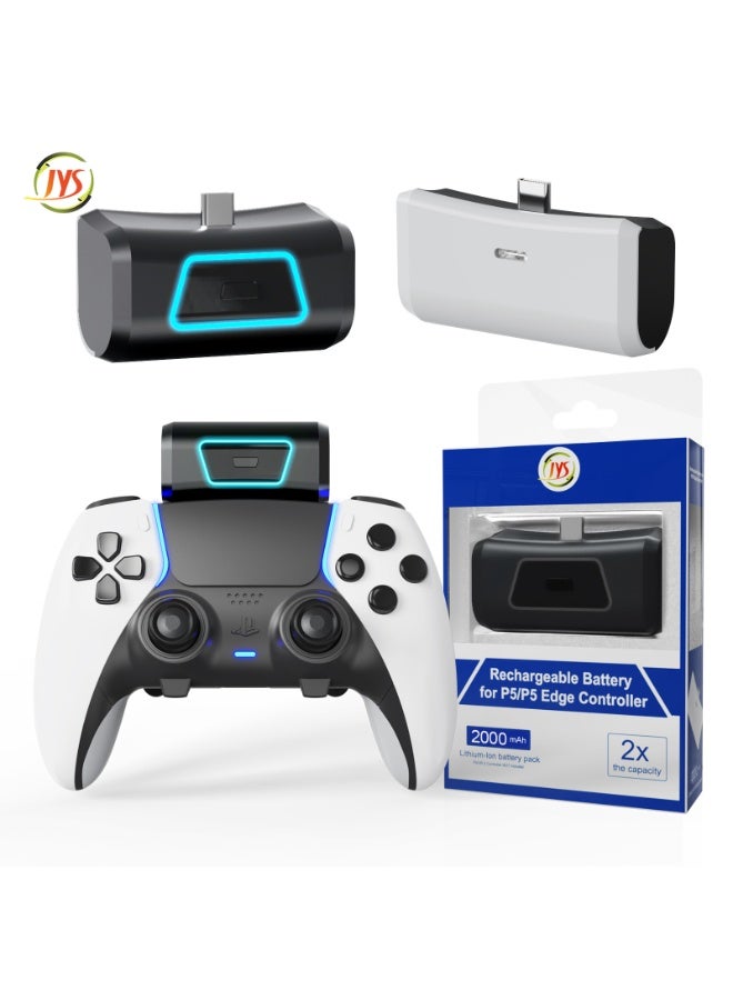 JYS Portable Power Bank for PS5 / PS5 DualSense Edge Controller Compact size for easy storage and carry-on use. Equipped with an extra 2000mAh lithium-ion battery to double your total battery capacity. Simple plug-and-play design, it directly connects to the port of your PS5 / PS5 Edge controller without complicated setup. - Image 4