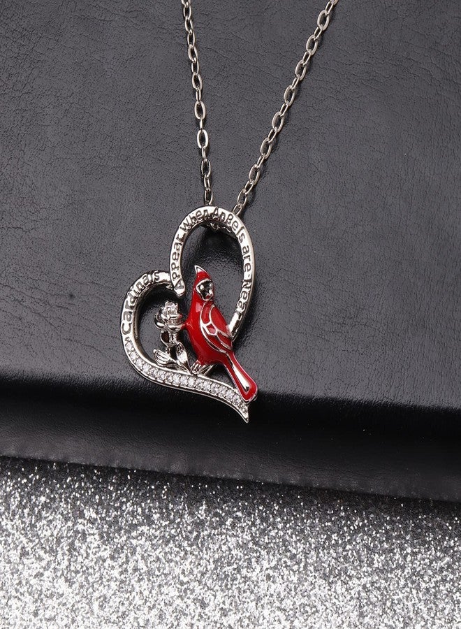 REEBOOOR Red Cardinal Necklace Memorial Gifts When Cardinals Appear Angels are Near Cardinal Sympathy Jewelry for Loss of Loved One (cardinals appear when angels are near)… - Image 4