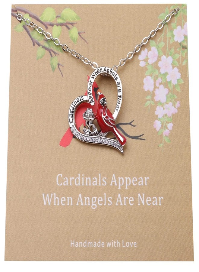 REEBOOOR Red Cardinal Necklace Memorial Gifts When Cardinals Appear Angels are Near Cardinal Sympathy Jewelry for Loss of Loved One (cardinals appear when angels are near)… - Image 2