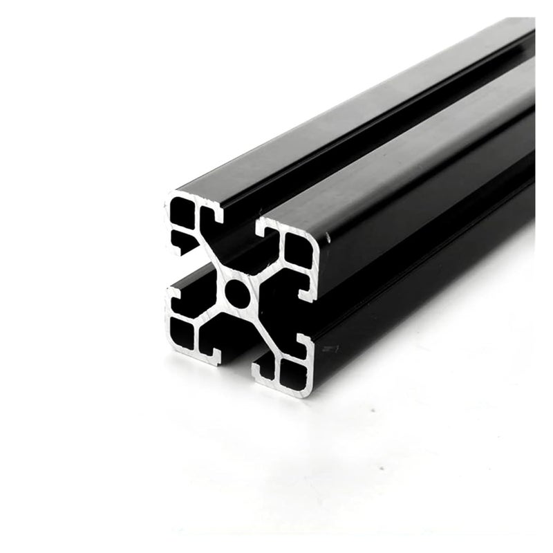 RAHBI 1PC Black 4040 European Standard Anodized Aluminum Profile Extrusion 100-800mm Length Linear Rail for CNC 3D Printer CNC Leisurely(Size:500mm) - Image 2