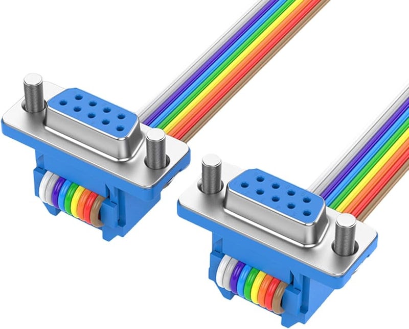 Flexible Male Female RS232 Serial Port Extension Cable 2 Meters for Computer and Industrial Equipment - Image 1