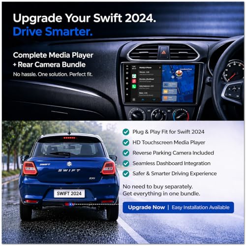 Modorwy Maruti Swift 2024 Original QLED 9” Zlink Car Android Stereo | OS 13 | 4GB+32GB | Display Support Car Play & Android Auto | incl. AHD Rear Camera & Frame with - 1 Year Warranty - Image 3