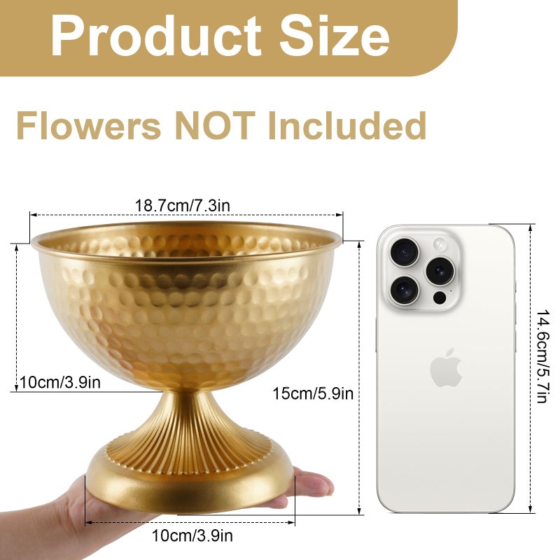 ASHELYULLA Gold Vases for Wedding Centerpieces, Set of 10 Metal Vase Small Table Centerpiece Flower Stands Wedding Arrangement for Weddings Reception Home Floral Decor Anniversary - Image 4