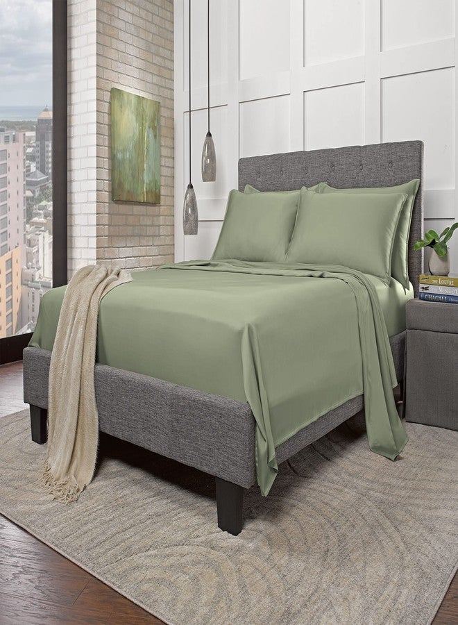 Stylinen طقم أغطية وسائد STYLINEN مقاس كينج مكون من قطعتين (20 بوصة × 40 بوصة) - 100% من ألياف تينسل الليوسيل العضوية من الأوكالبتوس، ناعمة كالحرير، إغلاق ظرفي (طقم غطاءي وسادة كينج، لون المريمية) - Image 3