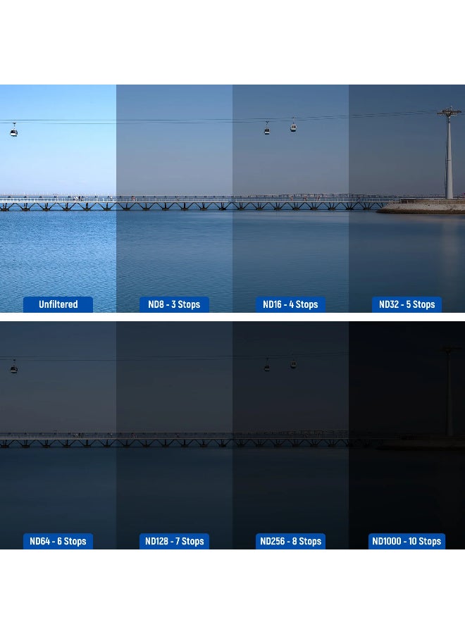 نيوير مجموعة فلاتر مغناطيسية من NEEWER مكونة من 14 قطعة لـ DJI Osmo Pocket 3، تشمل ND وCPL وتأثيرات بصرية، زجاج بصري عالي الدقة، ND8 إلى ND1000، ND/PL، فلتر ناعم وتأثير نجمي – تركيب مغناطيسي لكاميرات الجيمبال المحمولة - Image 4