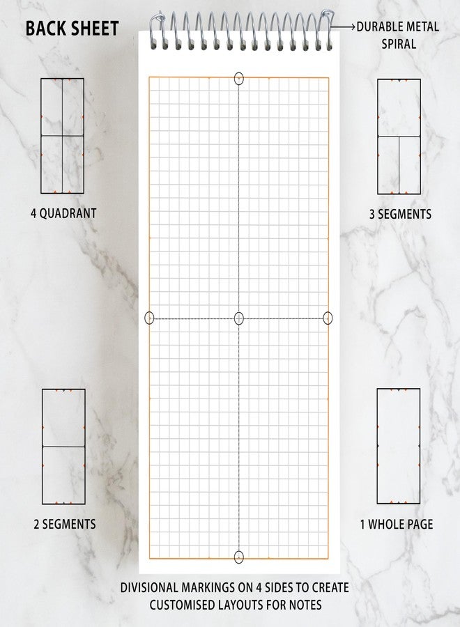 NEORAH-PETITE Daily To Do List Pad | 128 Pages | 20.0 x 10.0 cm | Daily + Hourly Split + Notes page | Durable Metal Spiral Desk Notepad + tear off sheets | Journal, Office Work Planner (YELLOW) - Image 4