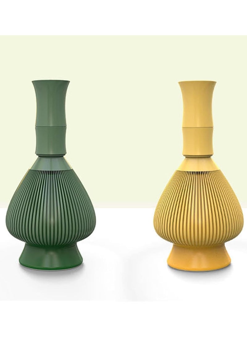 sokany Silicone Matcha Whisk with Stand, Food Grade Resin Chasen Brush (Green, Yellow, Without Stand) - Image 2