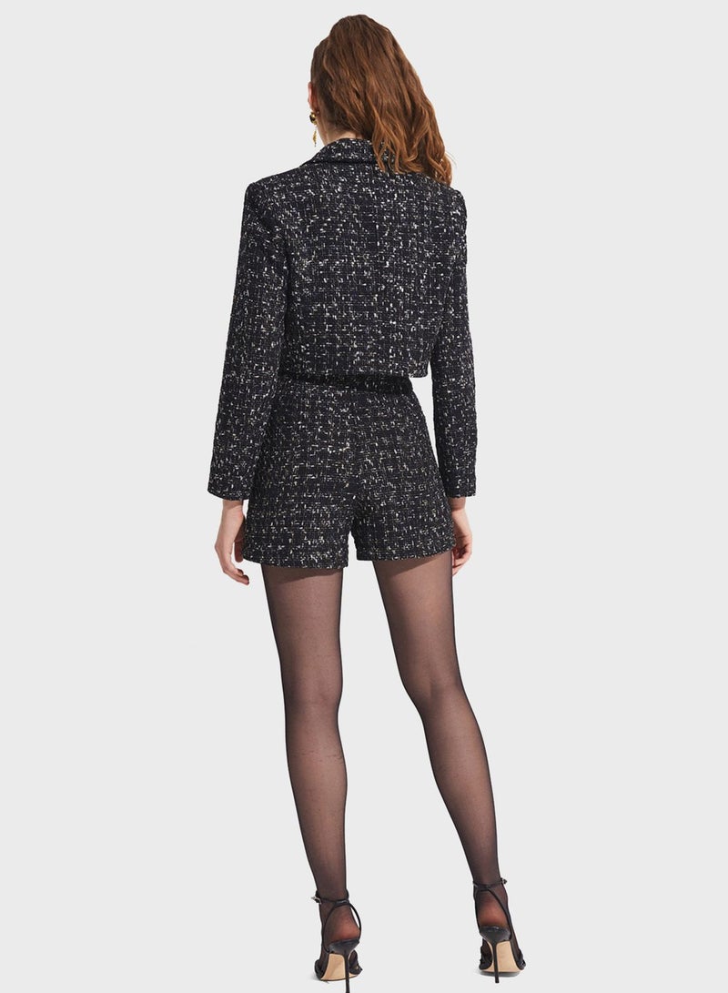 JUNE Button Detail Jacket & Shorts Set - Image 2