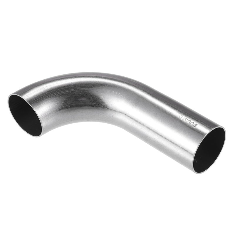 VekAuto Bend Elbow Pipe Tube 125 OD 472 256 Leg 90 Degree DIY Exhaust Pipe Intercooler Air Intake Tube Universal for Car Automotive Durable 304 Stainless Steel Silver Tone - Image 3