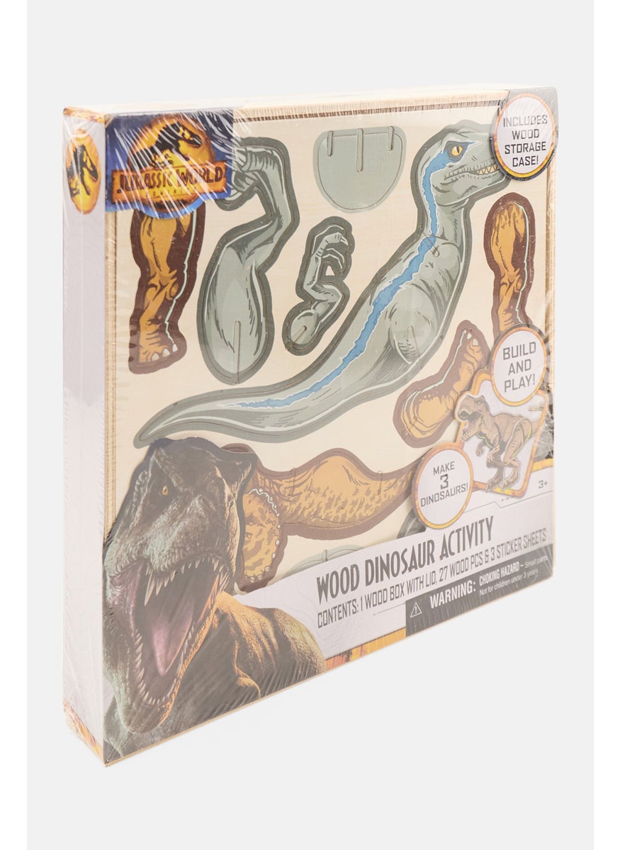 JURASSIC WORLD Wood Dinosaur Activity Building Set, Grey  - Image 4