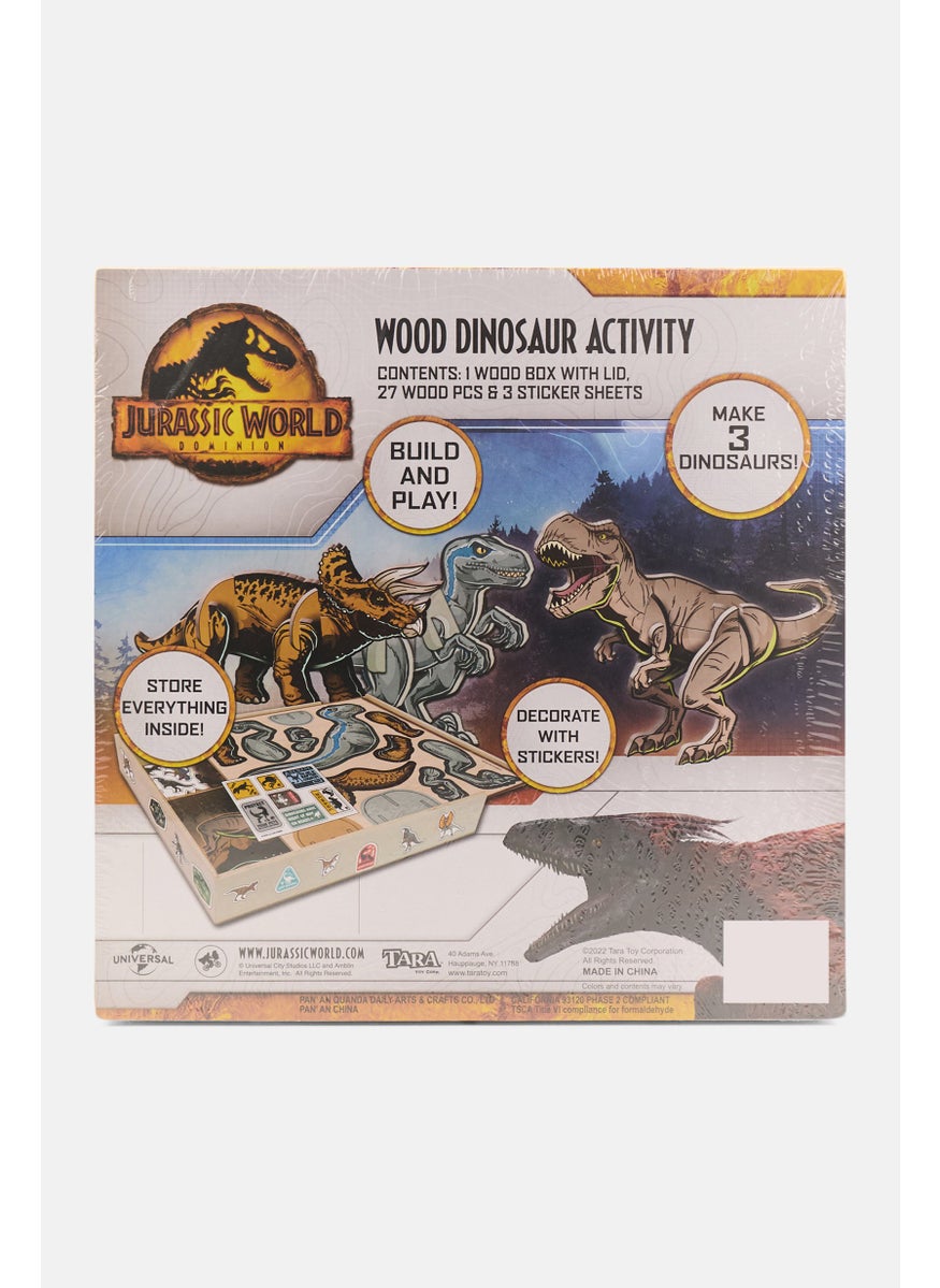 JURASSIC WORLD Wood Dinosaur Activity Building Set, Grey  - Image 3