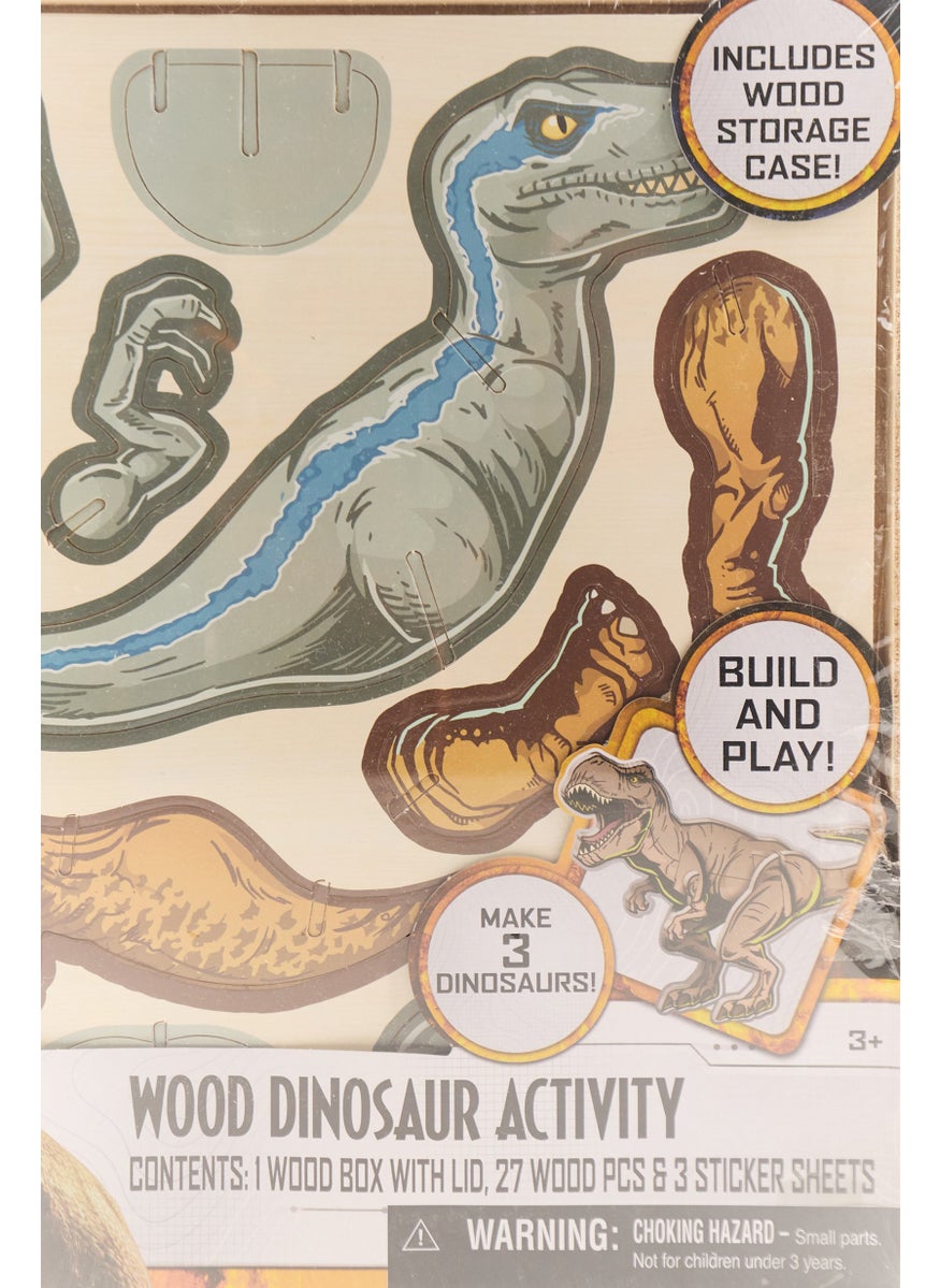 JURASSIC WORLD Wood Dinosaur Activity Building Set, Grey  - Image 5
