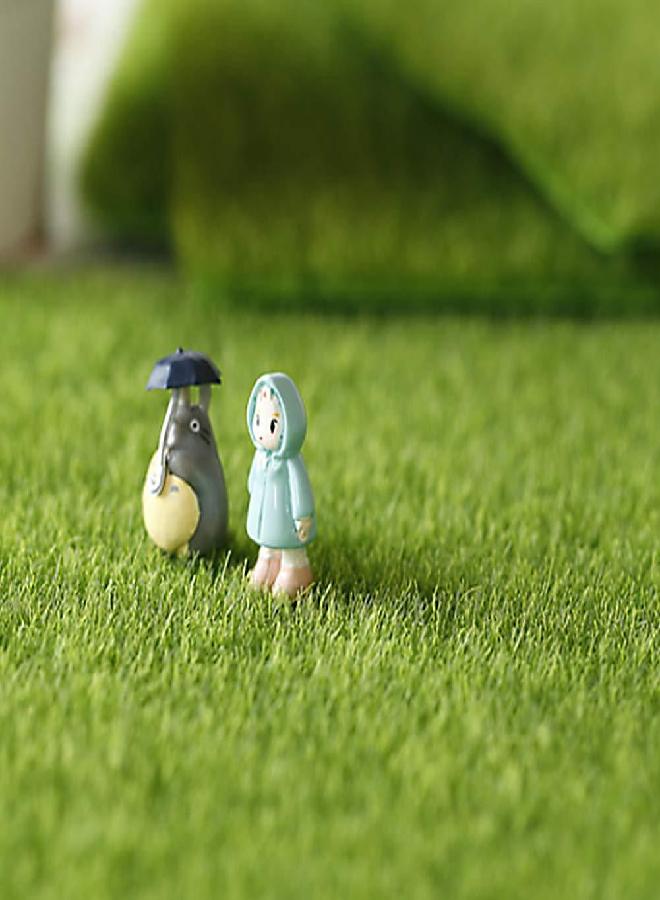 Shindel Fairy Artificial Grass, Miniature Fake Garden Grass for Crafts, Ornament Garden Dollhouse DIY Decoration, 6''x 6'', 4 PCS - Image 2