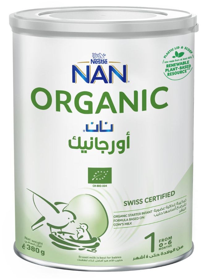 Nan Organic Stage 1 Infant Formula From 0 to 6 Months 380g  - Image 1