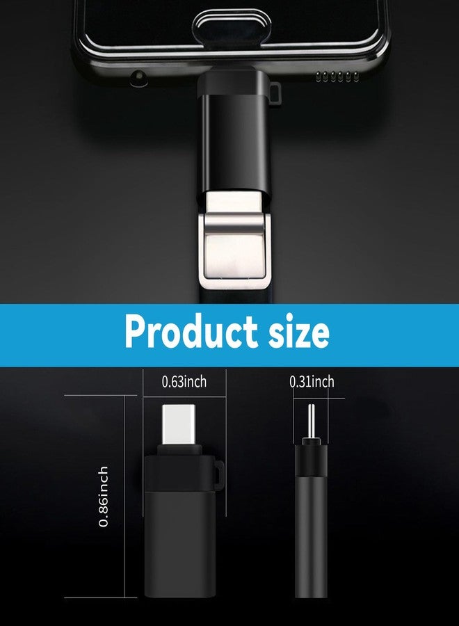 OITYEUF USB C to USB Adapter 4 Pack,USBC Male to USB A 3.0 Female OTG Adapter, Type C Thunderbolt 4 Converter OITYEUF for iPhone 15 Pro Max Plus,MacBook Pro Air2024,Samsung S24 S23 S22 S21 Galaxy,iPad (Black) - Image 4