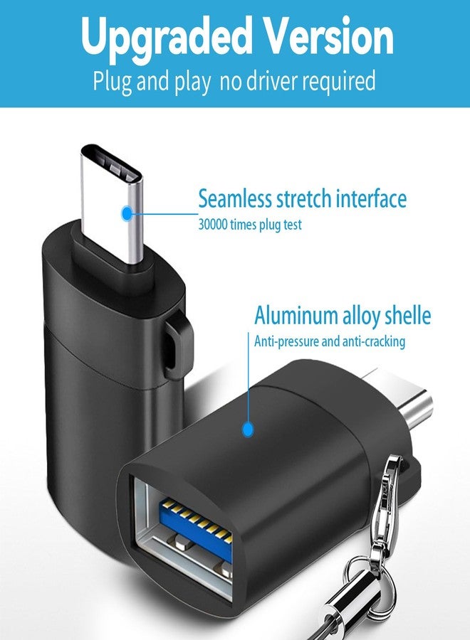 OITYEUF USB C to USB Adapter 4 Pack,USBC Male to USB A 3.0 Female OTG Adapter, Type C Thunderbolt 4 Converter OITYEUF for iPhone 15 Pro Max Plus,MacBook Pro Air2024,Samsung S24 S23 S22 S21 Galaxy,iPad (Black) - Image 3