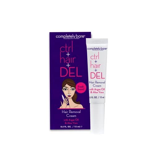 completely bare ctrlhairDEL Targeted Hair Removal Cream  Moisturizing Argan Oil  Aloe Vera