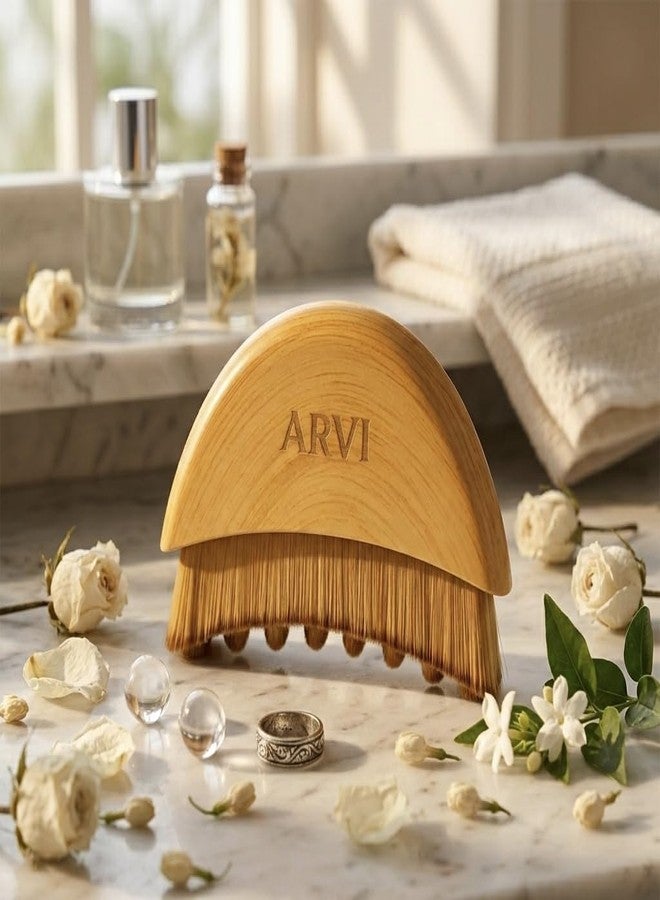ARVI Lymphatic Contour Face Brush – Ultra Soft Facial Lymphatic Drainage Brush for Sculpting, Depuffing & Jawline Definition – Gentle Dry Brush for Face & Neck, No Irritation - Image 2