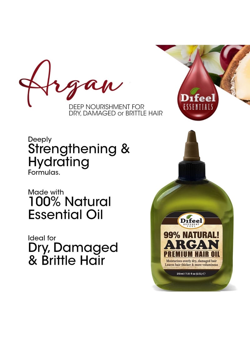 difeel Difeel Premium Natural Hair Oil - Argan Oil 7.1 ounce (4-Pack)  - Image 2