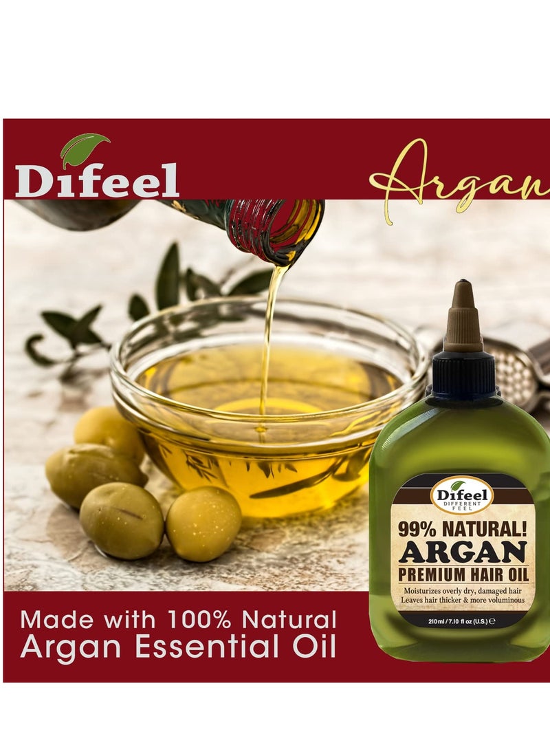 difeel Difeel Premium Natural Hair Oil - Argan Oil 7.1 ounce (4-Pack)  - Image 3