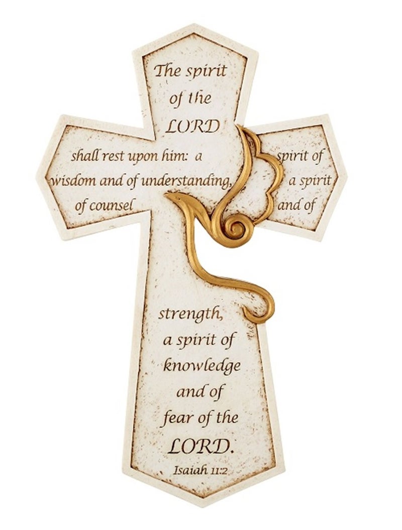 Confirmation Wall Cross صليب الجدار لتأكيد روح الرب - صليب الروح القدس، 8 1/2 بوصة - Image 4