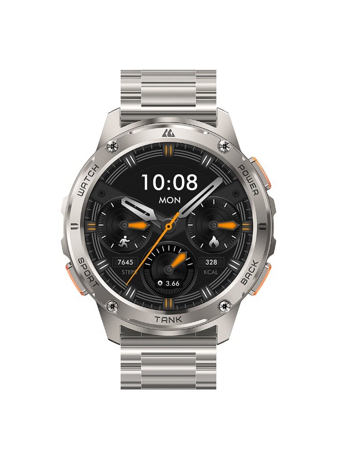 Kospet Smart Watch Series Tank T3 Special Edition 47mm (22MM REMOVABLE STRAP) Bluetooth Calling IP69K Waterproof 100+ Sport modes - Silver Silver - Image 1