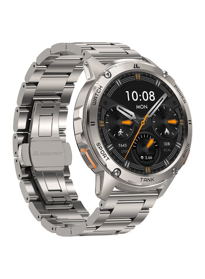 Kospet Smart Watch Series Tank T3 Special Edition 47mm (22MM REMOVABLE STRAP) Bluetooth Calling IP69K Waterproof 100+ Sport modes - Silver Silver - Image 2