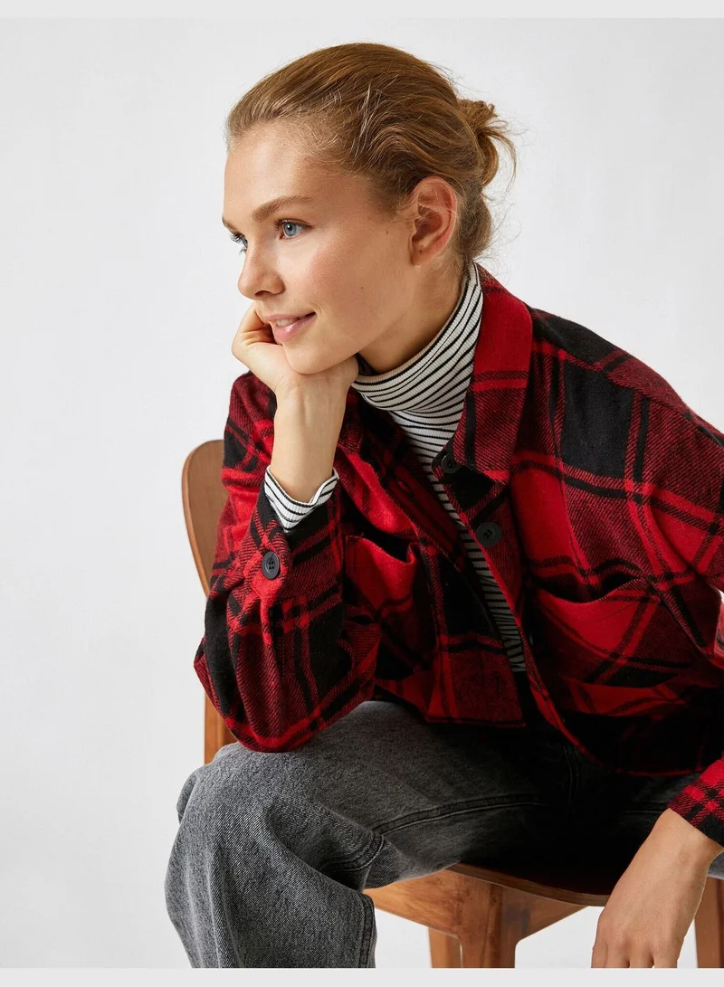 كوتون Plaid Oversize Shirt
