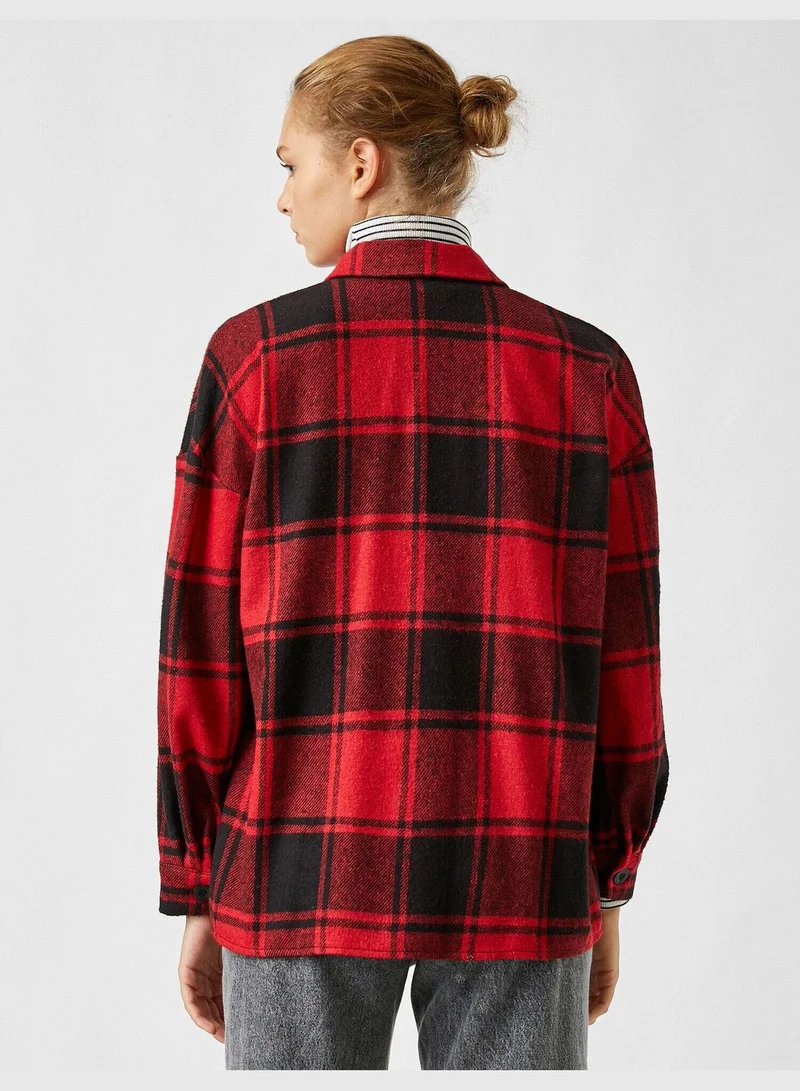 KOTON  Plaid Oversize Shirt for Women | Best Price UAE