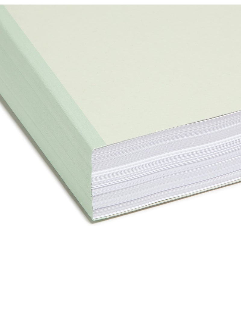 Smead Smead Pressboard File Folder, 1/3-Cut Tab, 2" Expansion, Letter Size, Gray/Green, 25 per Box (13234)  - Image 5