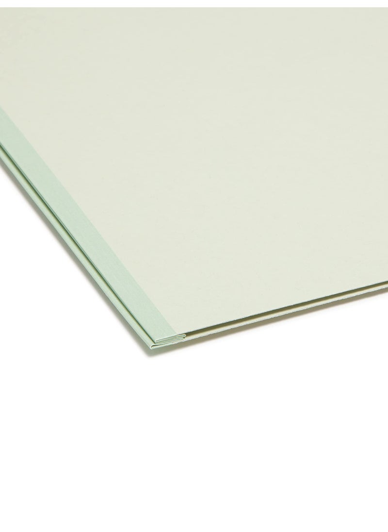 Smead Smead Pressboard File Folder, 1/3-Cut Tab, 2" Expansion, Letter Size, Gray/Green, 25 per Box (13234)  - Image 4