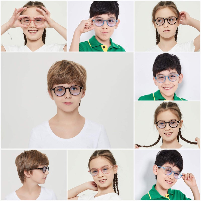 ANDWOOD Blue Light Glasses Kids Girls Boys 3 Pack Computer Gaming Anti Blue Ray Age3-12 TR90 Frame Unbreakable Eyeglasses - Image 4