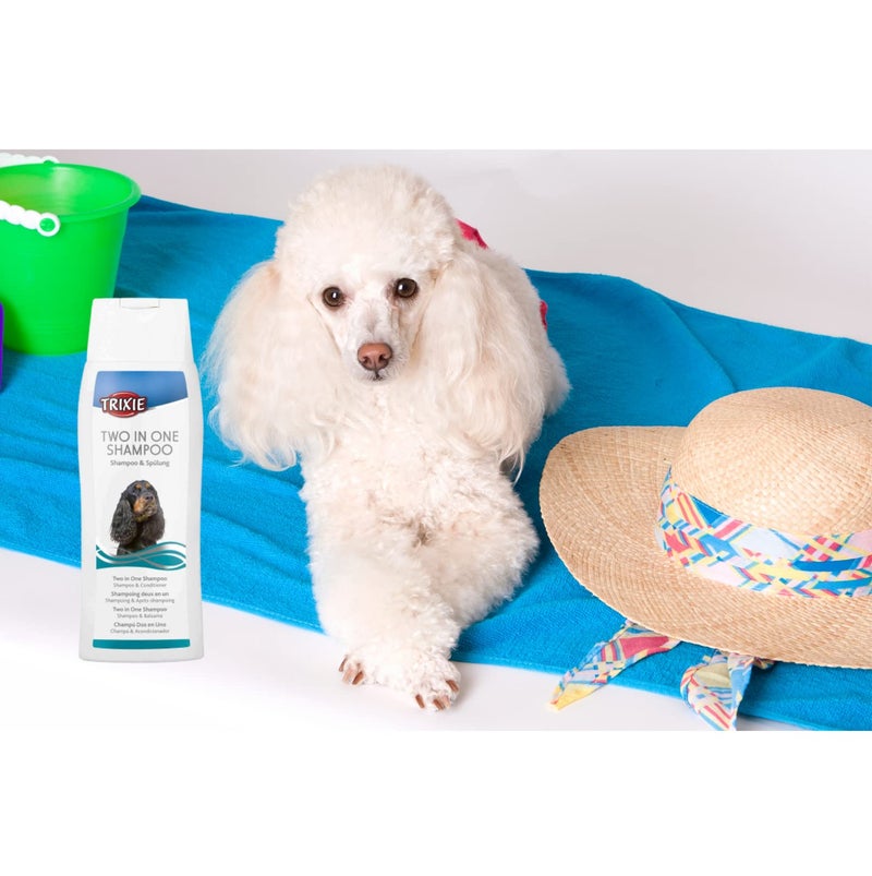 Trixie Two in One Shampoo Shampoo Plus Conditioner for Dogs Jojoba Oil Gives The Coat a Natural Shine and Increases Volume, While The Conditioner Makes The Coat Silky and Easy to Comb - 250ml - Image 4