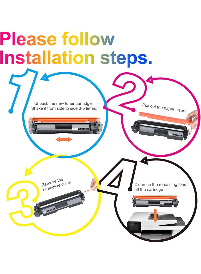 APlus 17A CF217A 3 Pieces Compatible Black Laserjet Toner Cartridge for HP LaserJet Pro M102 and MFP M130 Series - Image 4