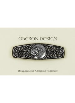 Oberon Design Dreaming Cat Hair Clip, Hand Crafted Metal Barrette Made in the USA with a Medium 70mm Clip by Oberon Design  - Image 2