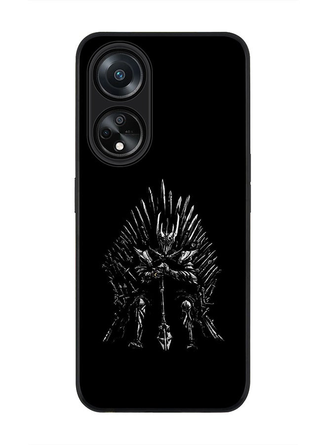 Stylizedd Rugged Black edge case for Oppo A98 5G, Slim fit Soft Case Flexible Rubber Edges Anti Drop TPU Gel Thin Cover- GOT One Throne - Image 1