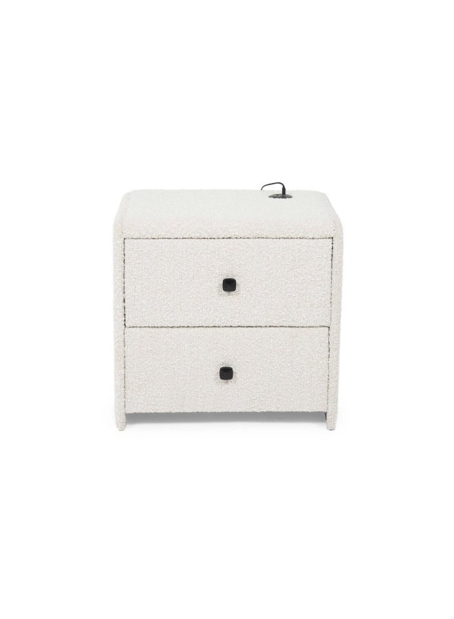 Pan Home Bornite Nightstand With 2 Drawers/+5V2A Usb Charger-Beige  - Image 1