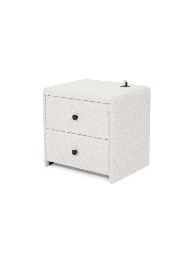 Pan Home Bornite Nightstand With 2 Drawers/+5V2A Usb Charger-Beige  - Image 3