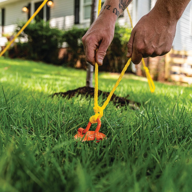 Vortex (1-Pack) 16" Spiral Ground Anchors, Steel Screw In with Folding Ring, 425 lb Pull Force, Orange ANCFR16-ORG-A - Image 2