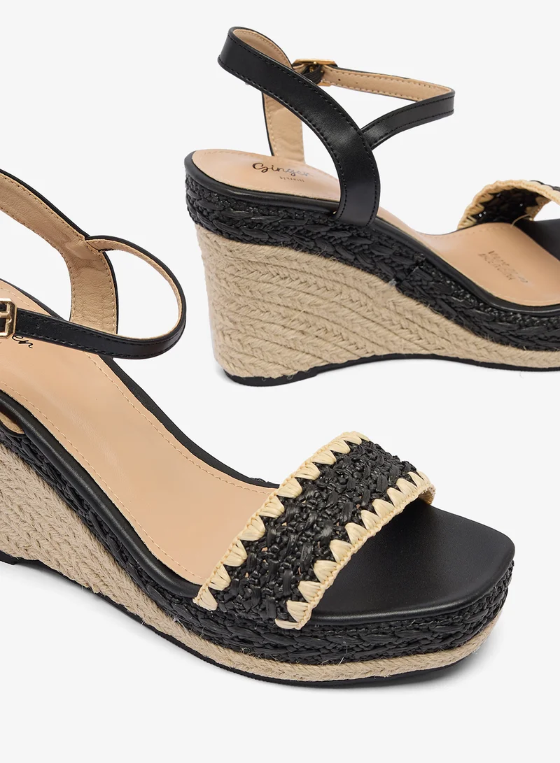 جينجر Ankle Strap Wedge Sandals