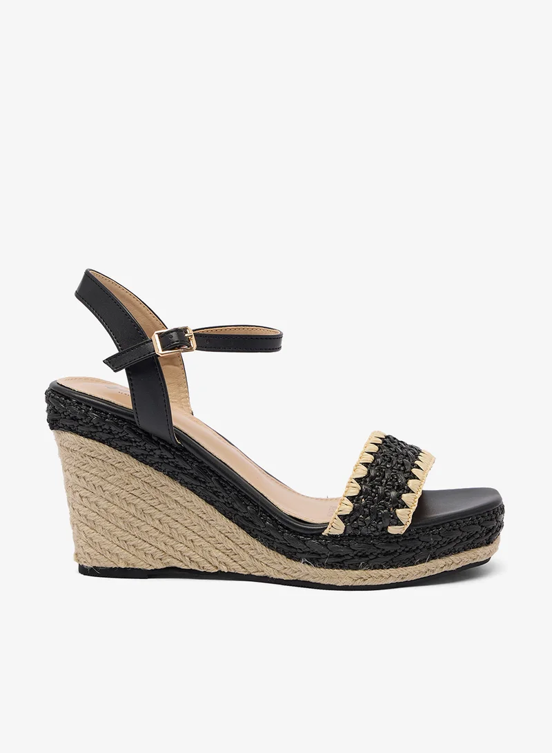 جينجر Ankle Strap Wedge Sandals