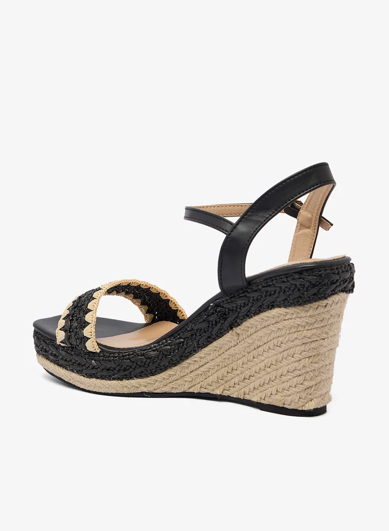جينجر Ankle Strap Wedge Sandals